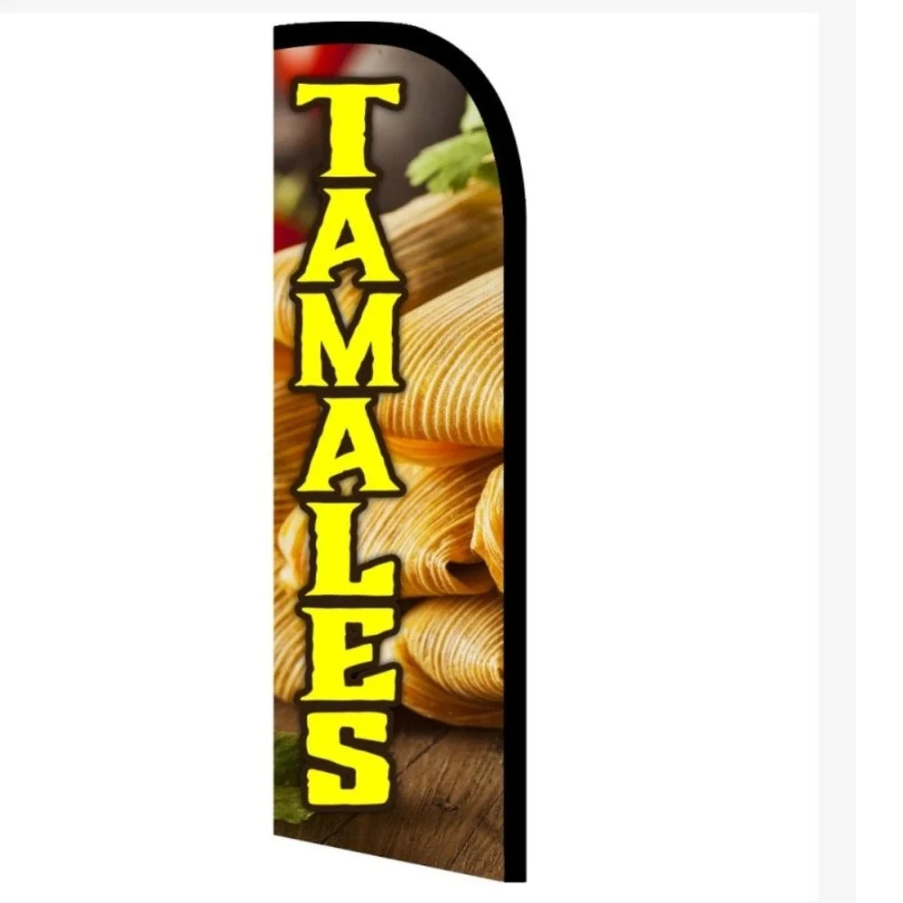 Large Tamales Feather Flag Banner Sign for‎ Mexican Food Restaurant Business